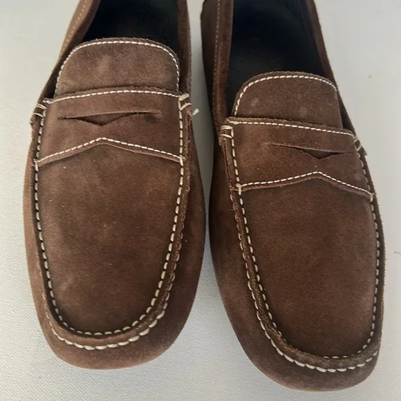 - Donald Pliner Italy Men's Brown Leather Vinco LoafersDriver Shoes