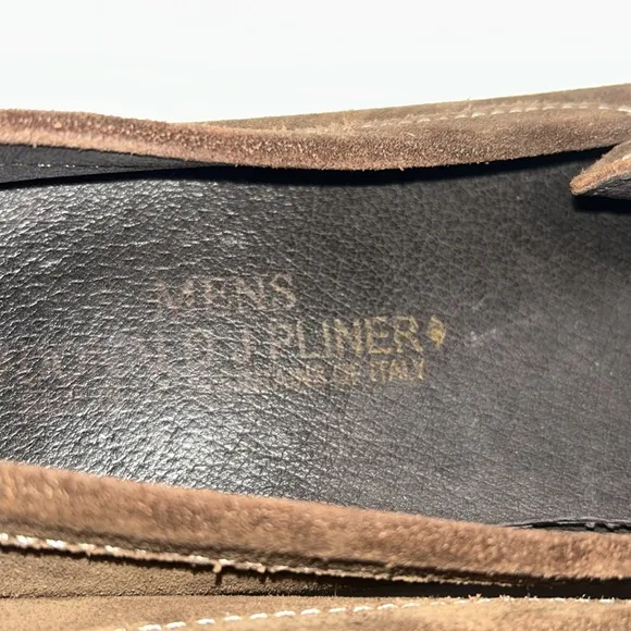 - Donald Pliner Italy Men's Brown Leather Vinco LoafersDriver Shoes