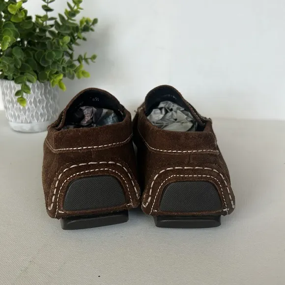 - Donald Pliner Italy Men's Brown Leather Vinco LoafersDriver Shoes