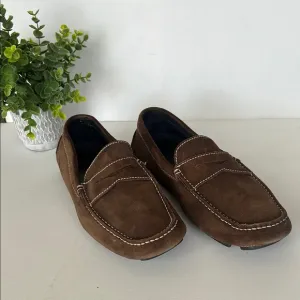 - Donald Pliner Italy Men's Brown Leather Vinco LoafersDriver Shoes