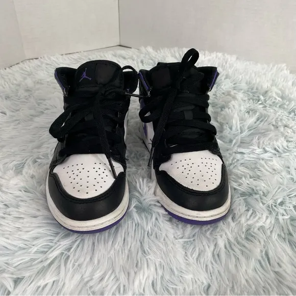 - Nike KIDS' TODDLER JORDAN 1 MID CASUAL SHOES 13c Purple/white/blackJo…