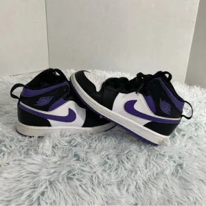 - Nike KIDS' TODDLER JORDAN 1 MID CASUAL SHOES 13c Purple/white/blackJo…