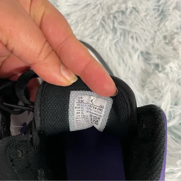 - Nike KIDS' TODDLER JORDAN 1 MID CASUAL SHOES 13c Purple/white/blackJo…
