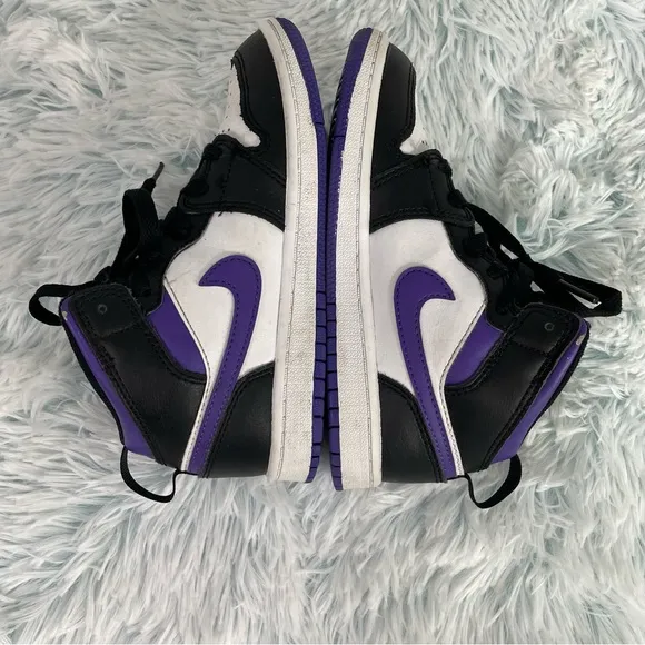 - Nike KIDS' TODDLER JORDAN 1 MID CASUAL SHOES 13c Purple/white/blackJo…