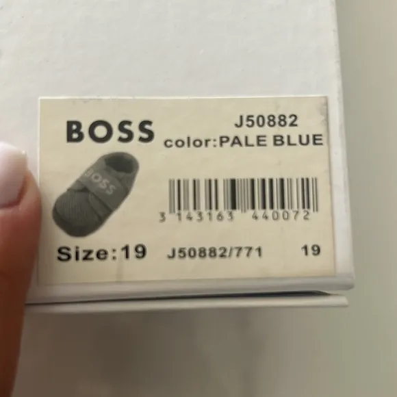 100% Authentic Hugo Boss Baby Walker / Velcro Strap Shoe - New with Box
