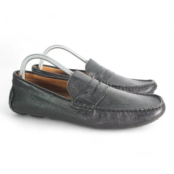 1901 Leather Slip-on Penny Driving Loafers M07915 Black Men's 9.5M
