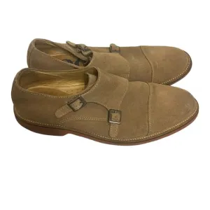 1901 Men's Size 11.5 M Suede Double Monk Strap Tan Dress Shoes