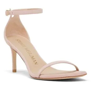 $475 STUART WEITZMAN NUNAKED STRAP SANDAL SUEDE DOLCE TAUPE NUDIST 8 (2) (DB12)