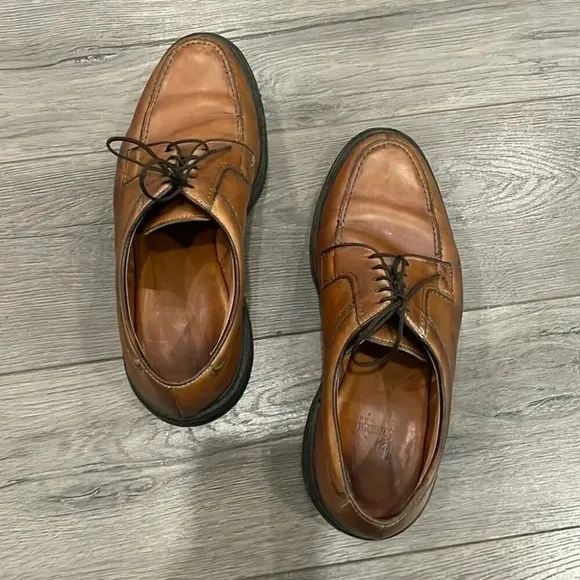 [7.5D]Allen Edmonds Wilbert Men Comfort Shoe Brown Leather Oxford Dress  Shoes.