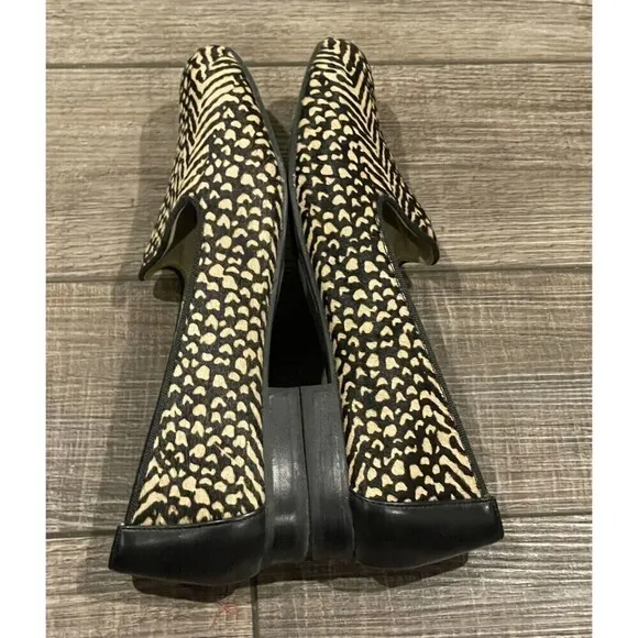 Adam Tucker Me Too Animal Print Fur Jaguar Loafers Slip on Shoes Size 8M Womens