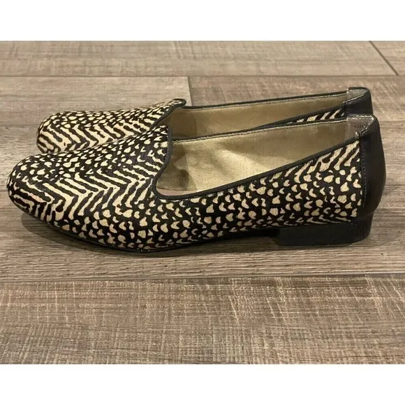 Adam Tucker Me Too Animal Print Fur Jaguar Loafers Slip on Shoes Size 8M Womens