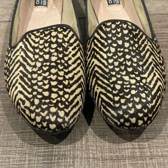 Adam Tucker Me Too Animal Print Fur Jaguar Loafers Slip on Shoes Size 8M Womens