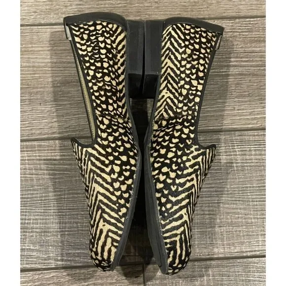 Adam Tucker Me Too Animal Print Fur Jaguar Loafers Slip on Shoes Size 8M Womens