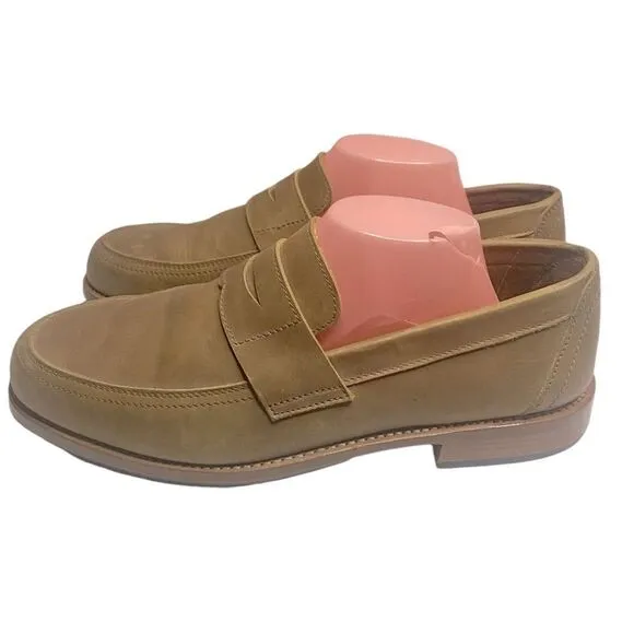 Adelante Luca Desert Tan Buttery Soft Leather Slip on Loafer Shoes Size 10