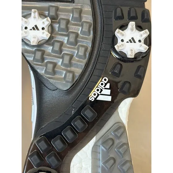 Adidas AdiPower Boost 3 Men's Golf Shoes Leather Waterproof White Black 11.5