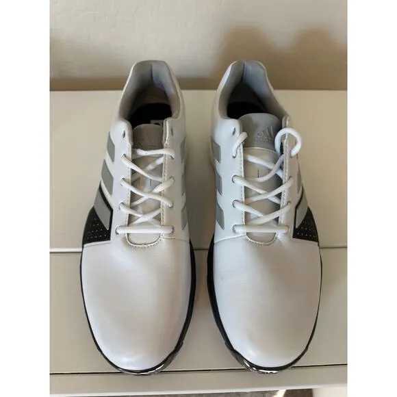 Adidas AdiPower Boost 3 Men's Golf Shoes Leather Waterproof White Black 11.5