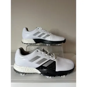Adidas AdiPower Boost 3 Men's Golf Shoes Leather Waterproof White Black 11.5