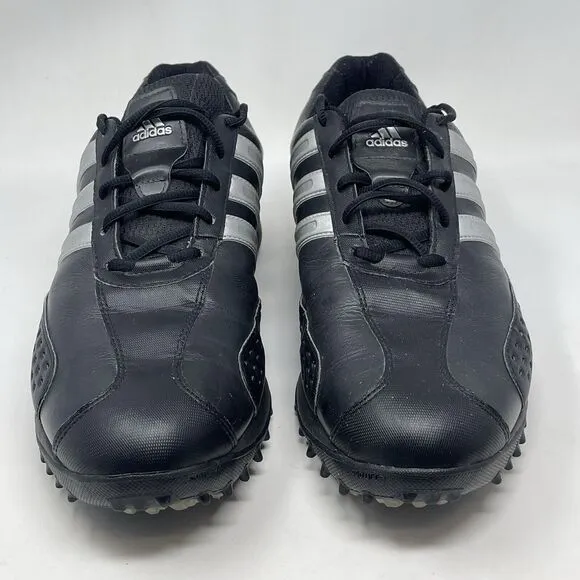 Adidas Adiwear 3D Fit Golf Shoes Mens 13 Black Leather Plastic Spikes Comfort