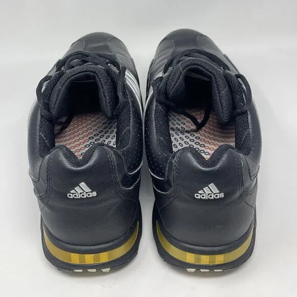 Adidas Adiwear 3D Fit Golf Shoes Mens 13 Black Leather Plastic Spikes Comfort