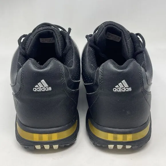 Adidas Adiwear 3D Fit Golf Shoes Mens 13 Black Leather Plastic Spikes Comfort