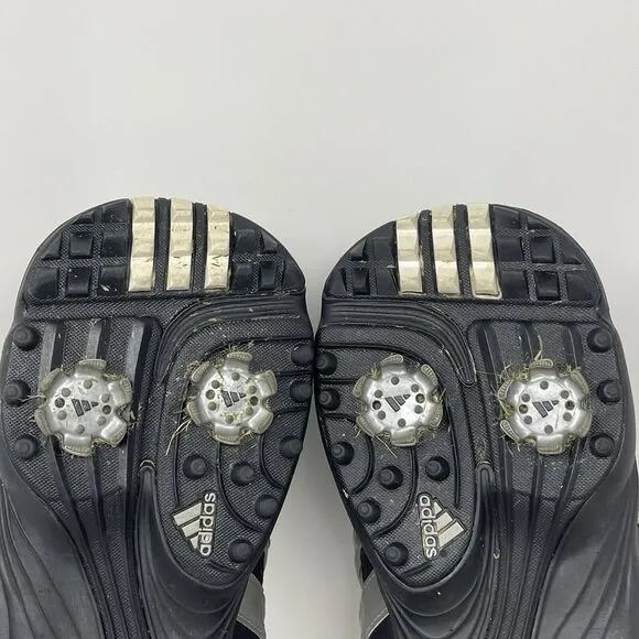 Adidas Adiwear 3D Fit Golf Shoes Mens 13 Black Leather Plastic Spikes Comfort