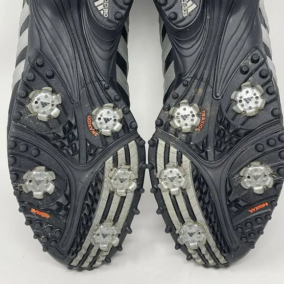 Adidas Adiwear 3D Fit Golf Shoes Mens 13 Black Leather Plastic Spikes Comfort
