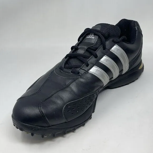 Adidas Adiwear 3D Fit Golf Shoes Mens 13 Black Leather Plastic Spikes Comfort