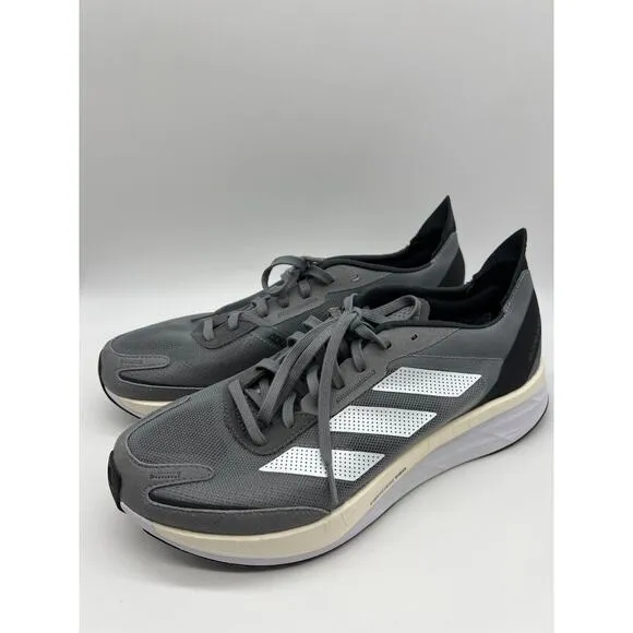 adidas Adizero Boston Marathon Running Shoes Grey Carbon GV7068 Men's Size 11.5