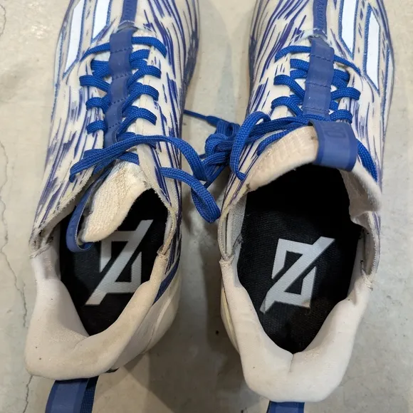 Adidas Adizero Soccer Cleats Boots Mens 12 Blue White As Is
