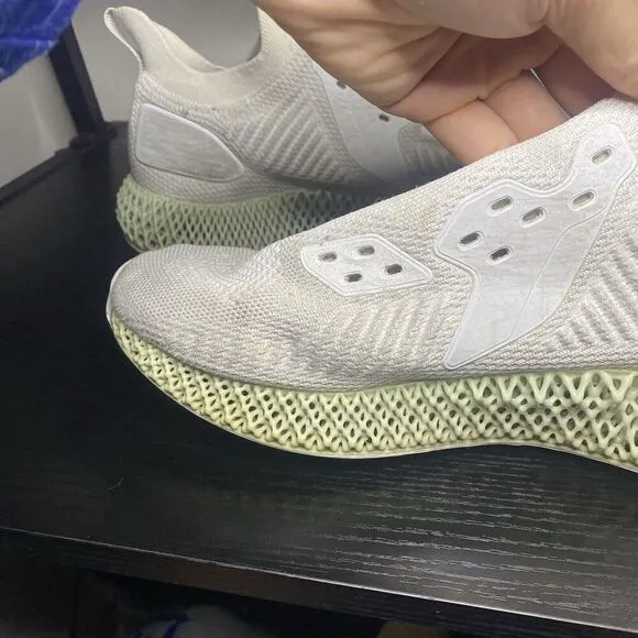 Adidas Alphaedge 4D White Mint Green Running Jogging Shoes EF3454 Mens Sz 11.5
