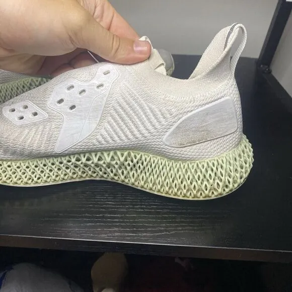Adidas Alphaedge 4D White Mint Green Running Jogging Shoes EF3454 Mens Sz 11.5