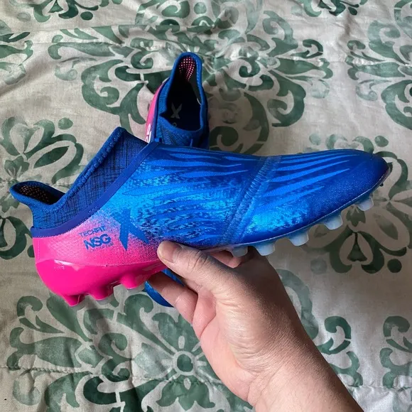 Adidas Blue and Pink Athletic Shoes