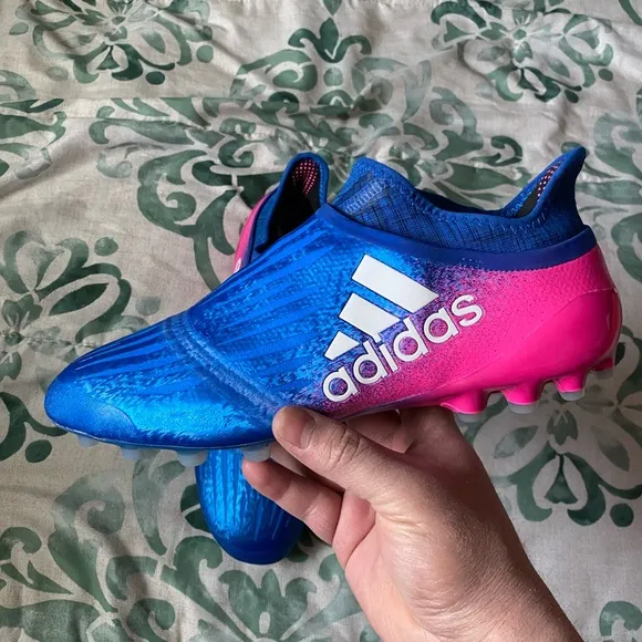 Adidas Blue and Pink Athletic Shoes