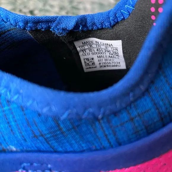 Adidas Blue and Pink Athletic Shoes
