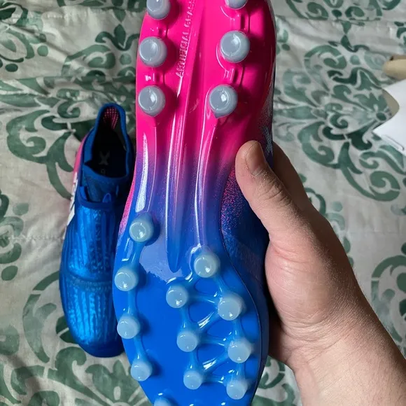 Adidas Blue and Pink Athletic Shoes
