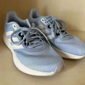 Adidas cloudfoam periwinkle blue lace up running shoes size 7.5