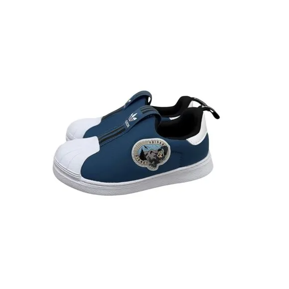 Adidas Disney Superstar 360 Blue Slip On No Tie Sneakers Shoes Toddler size 7