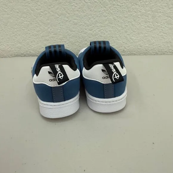 Adidas Disney Superstar 360 Blue Slip On No Tie Sneakers Shoes Toddler size 7