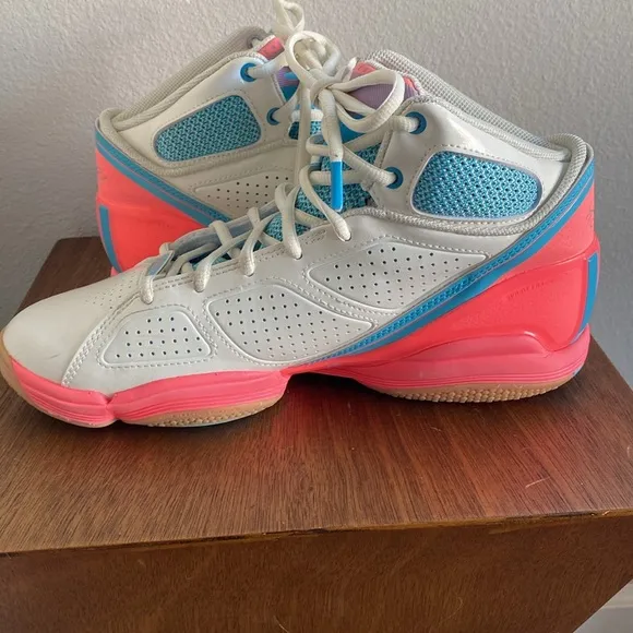Adidas EUC Adizero Rose 1.5 Restomod Acid Red Basketball Shoes, Men’s 8.5