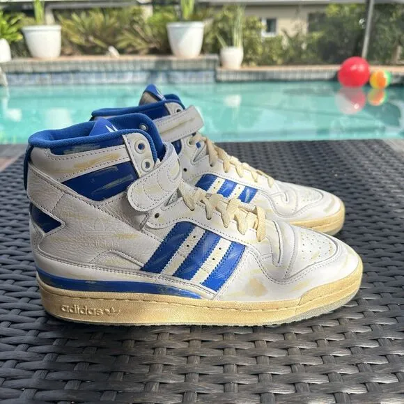 Adidas Forum 84 High Worn Blue Men's Athletic Shoes GZ6467 Size 9