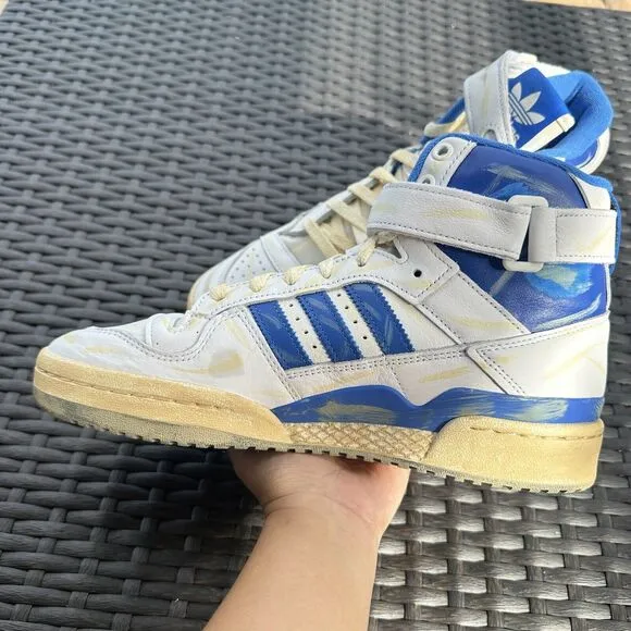 Adidas Forum 84 High Worn Blue Men's Athletic Shoes GZ6467 Size 9