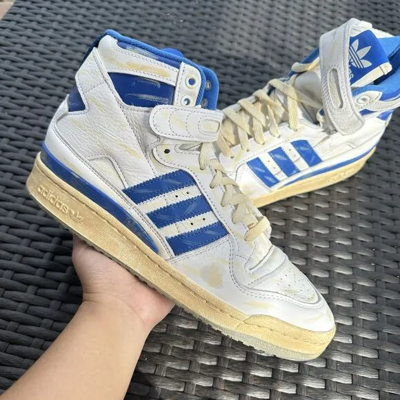 Adidas Forum 84 High Worn Blue Men's Athletic Shoes GZ6467 Size 9