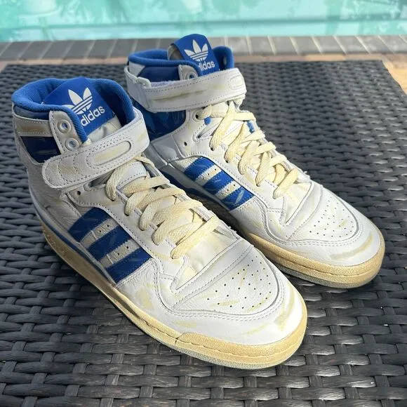 Adidas Forum 84 High Worn Blue Men's Athletic Shoes GZ6467 Size 9