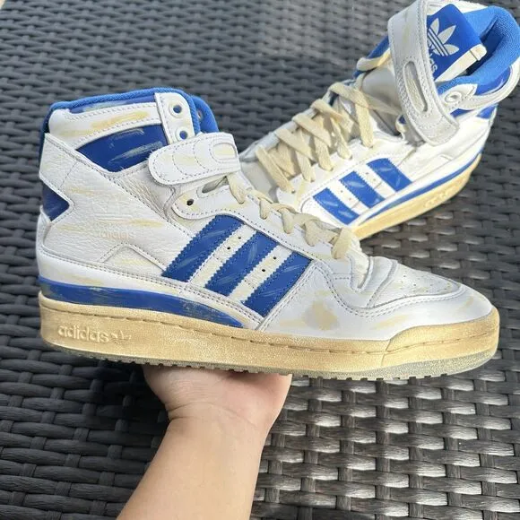 Adidas Forum 84 High Worn Blue Men's Athletic Shoes GZ6467 Size 9