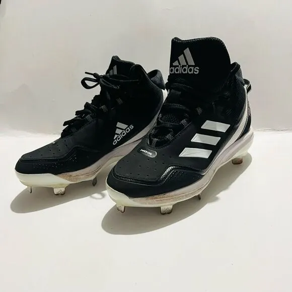 Adidas ICON basketball shoes metal clits black unisex sports men’s 6.5