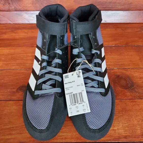 Adidas Mat Hog 2.0 Wrestling Shoes Men Sz 8 Black FZ5391 New‎
