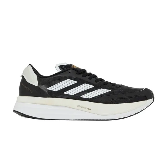 adidas Mens ADIZERO Boston 10 M Black White Running Shoes Size‎ 11.5