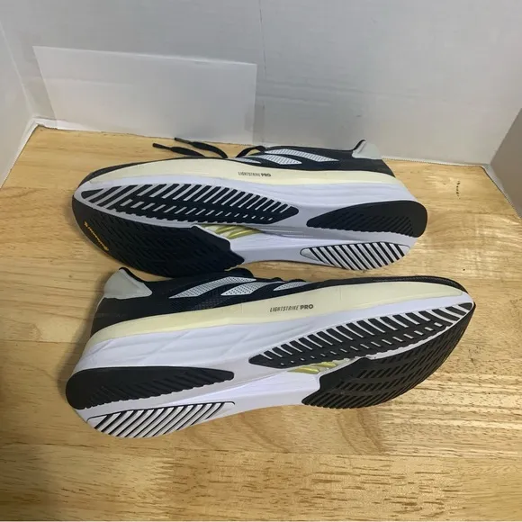adidas Mens ADIZERO Boston 10 M Black White Running Shoes Size‎ 11.5