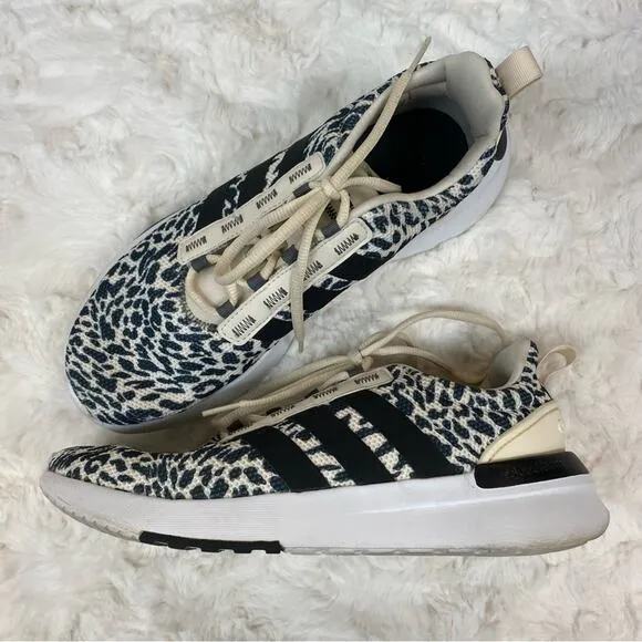 Adidas Men’s Cheetah Print Cloudfoam Running Shoes Size 7