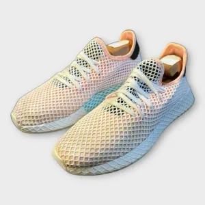 Adidas Men's Deerupt Runner CQ2624 Pink White Running Shoes Sneakers Size 9.5